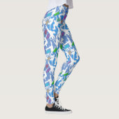 HipHop Dance Pattern.w L Blauw BG Leggings (Rechts)