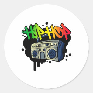 Hiphop Dance Street Art Graffiti Spray Paint Dance Ronde Sticker