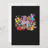 Hiphop Dancer Graffiti Artist Typography 4th Birth Kaart (Voorkant)
