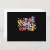 Hiphop Danser Graffiti Artiest Typografie 4e Verja Briefkaart (Voorkant / Achterkant)