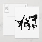hiphop-danseres briefkaart (Voorkant / Achterkant)