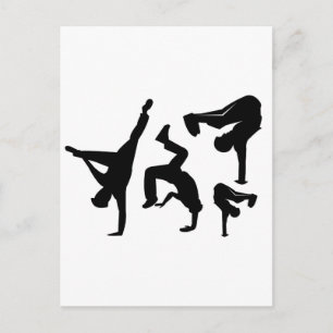hiphop-danseres briefkaart