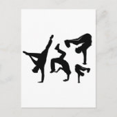 hiphop-danseres briefkaart (Voorkant)