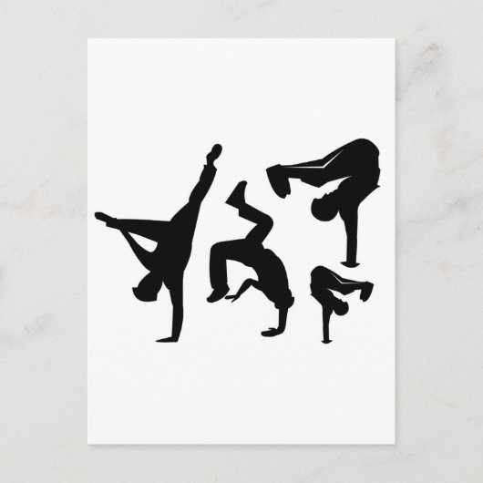 hiphop-danseres briefkaart (Voorkant)