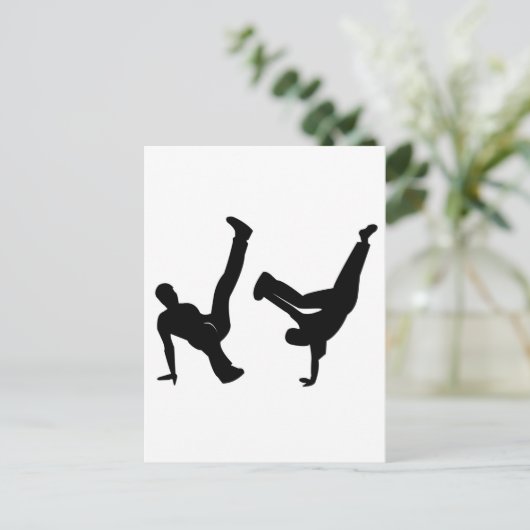hiphop-danseres briefkaart (Staand voorkant)