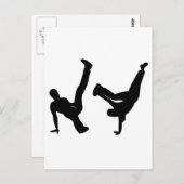 hiphop-danseres briefkaart (Voorkant / Achterkant)