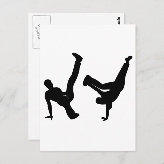 hiphop-danseres briefkaart (Voorkant / Achterkant)