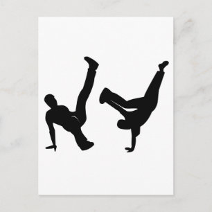 hiphop-danseres briefkaart