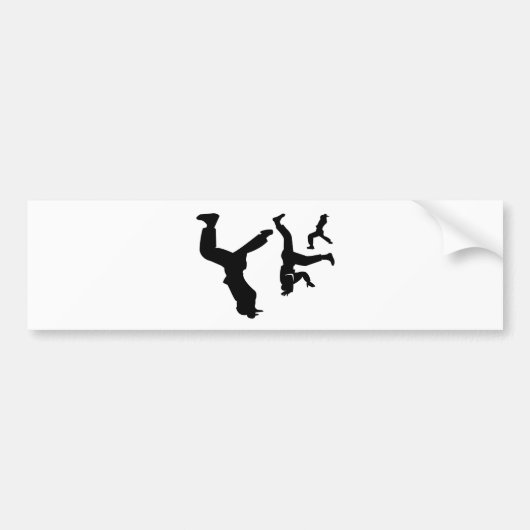 hiphop-danseres bumpersticker (Voorkant)