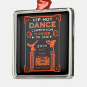 Hiphop danswedstrijd metalen ornament (Links)