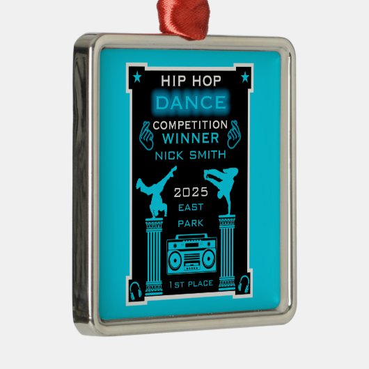 Hiphop danswedstrijd metalen ornament (Rechts)