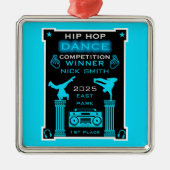 Hiphop danswedstrijd metalen ornament (Voorkant)