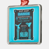 Hiphop danswedstrijd metalen ornament (Links)