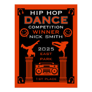 Hiphop danswedstrijd perfect poster