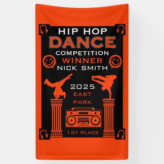 Hiphop danswedstrijd spandoek (Verticaal)