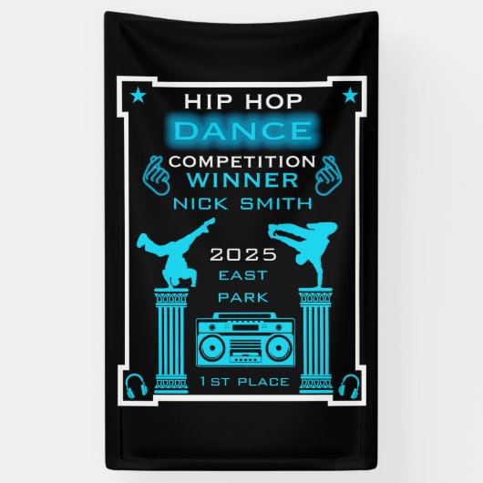 Hiphop danswedstrijd spandoek (Verticaal)