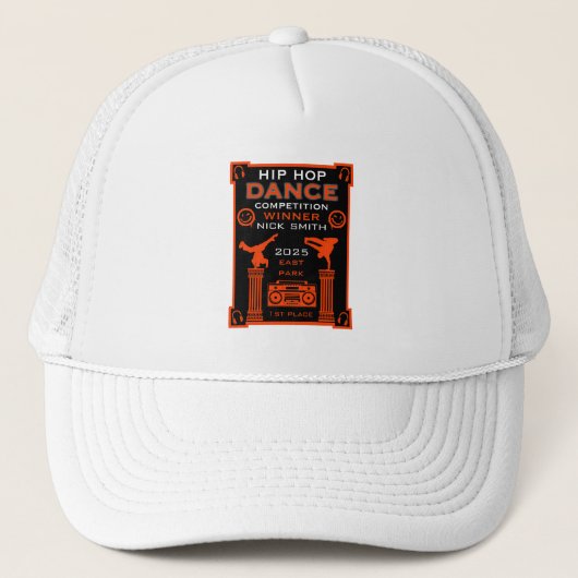 Hiphop danswedstrijd trucker pet (Voorkant)
