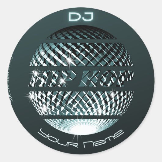 Hiphop DJ hiphop Ronde Sticker (Voorkant)
