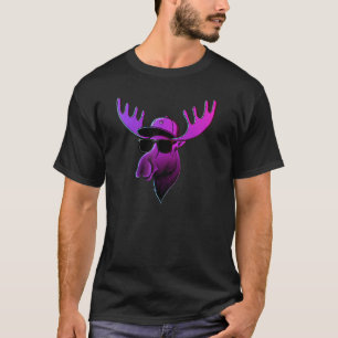 Hiphop Eland 80s Retro Paars Mannen Vrouwen Kinde T-shirt