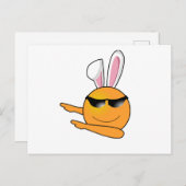 Hiphop Emoji Egg Bunny Easter Kinder Volwassene Feestdagenkaart (Voorkant / Achterkant)