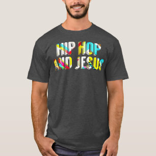 Hiphop en Jesus Fun Kleurrijke Christelijke Premiu T-shirt
