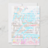 Hiphop gender onthult disco-dansuitnodiging kaart (Achterkant)