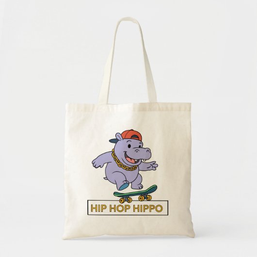 Hiphop Hippo Tote Bag (Voorkant)