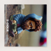 HipHop J Cole Portrait Artcool art tekeningen cool Legpuzzel (Horizontaal)
