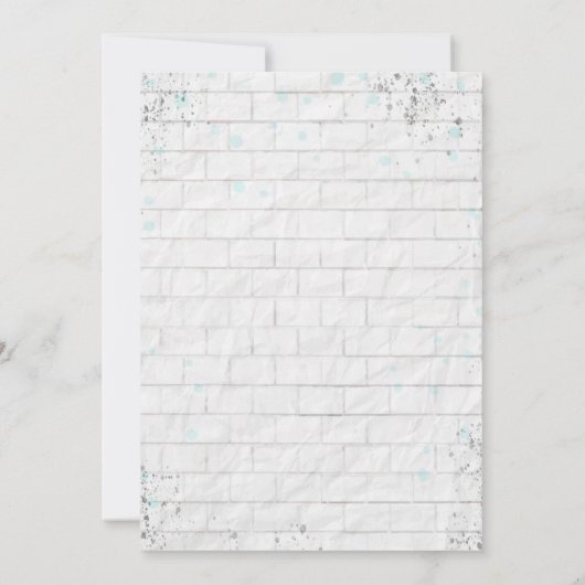 Hiphop jongens mannen uitnodiging (Achterkant)