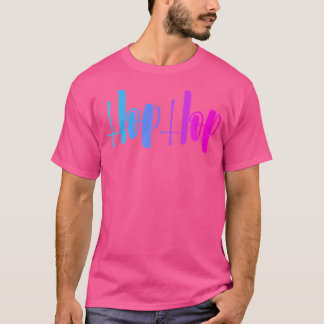 Hiphop. Kleurrijke blauw roze meisjes Tiener vrouw T-shirt