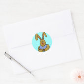 Hiphop konijn ronde sticker (Envelop)