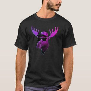 Hiphop Moose 80s Retro Paarse Mannen Kinderen T-shirt