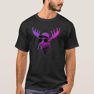 Hiphop Moose 80s Retro Paarse Mannen Kinderen T-shirt