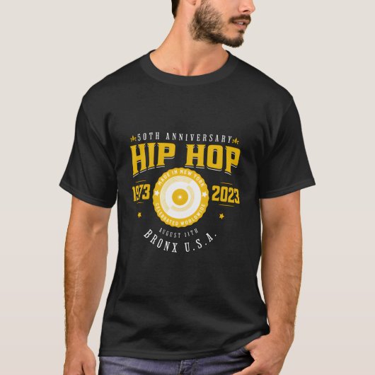 Hiphop Muziek 50e Jubileum Muzikant Born Day T-shirt (Voorkant)