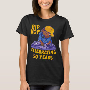 Hiphop Muziek 50e Jubileum Zwart Geschiedenis DJ D T-shirt