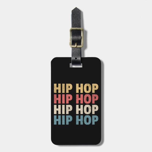 Hiphop muziek bagagelabel (Voorkant verticaal)