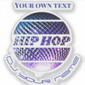 Hiphop muziek DJ-promotie Custom-Cut Vinyl Stick Sticker (Voorkant)