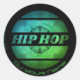 Hiphop muziek DJ Visitekaartje Ronde Sticker