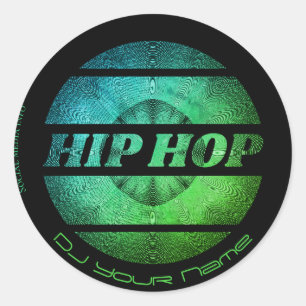 Hiphop muziek DJ Visitekaartje Ronde Sticker