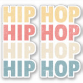 Hiphop muziek sticker (Voorkant)