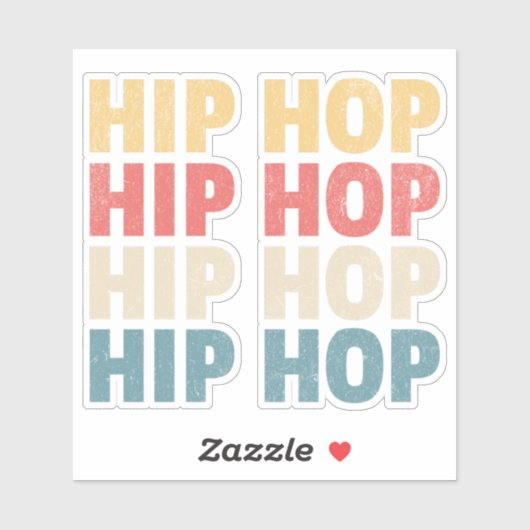 Hiphop muziek sticker (Vel)