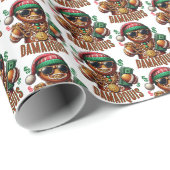 Hiphop peperkoek man swag kerst cadeaupapier (Rol Hoek)