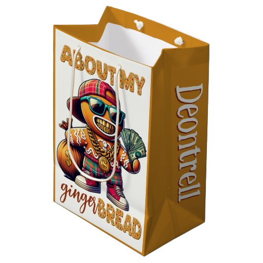 Hiphop peperkoek man swag kerst medium cadeauzakje (Voorkant Gekanteld)
