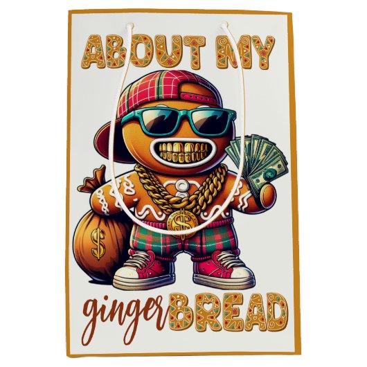 Hiphop peperkoek man swag kerst medium cadeauzakje (Voorkant)