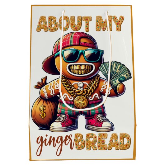 Hiphop peperkoek man swag kerst medium cadeauzakje (Achterkant)