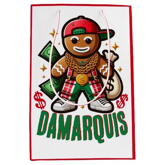 Hiphop peperkoek man swag kerst medium cadeauzakje (Voorkant)
