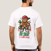 Hiphop peperkoek man swag kerst t-shirt (Achterkant)