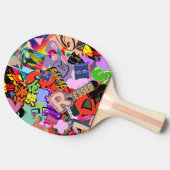 Hiphop ping bong tafeltennisbatje (Zijkant)