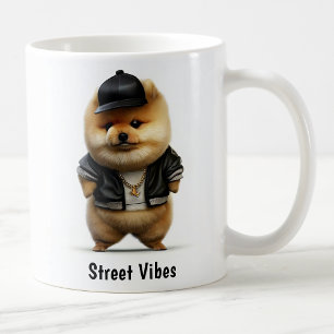 Hiphop Pomeranian Thug Coffee Mok