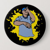 Hiphop Rap Ronde Button 4,0 Cm (Voorkant)
